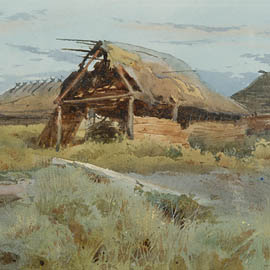 художник Альберт Бенуа.  Акварель